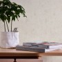 A.S. Création Vliestapete Neue Bude Beton Beige mit Pflanze und Büchern auf einem Tisch.