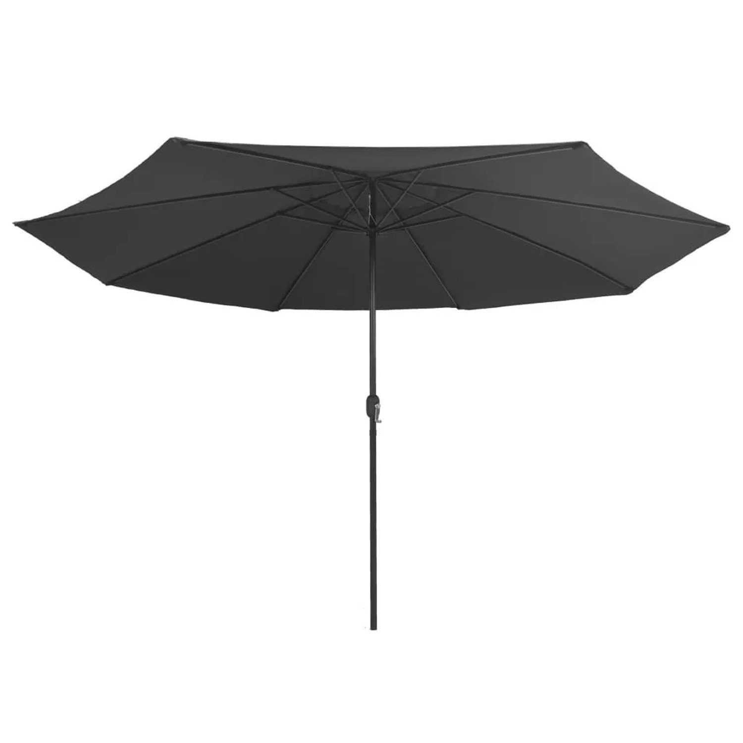 Anthrazitfarbener vidaXL Sonnenschirm mit Metallmast, 390 cm Durchmesser. Ideal für Garten und Terrasse.