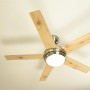 AIRERYDER Deckenventilator Fresco Nickel mit Holzflügeln und Beleuchtung.