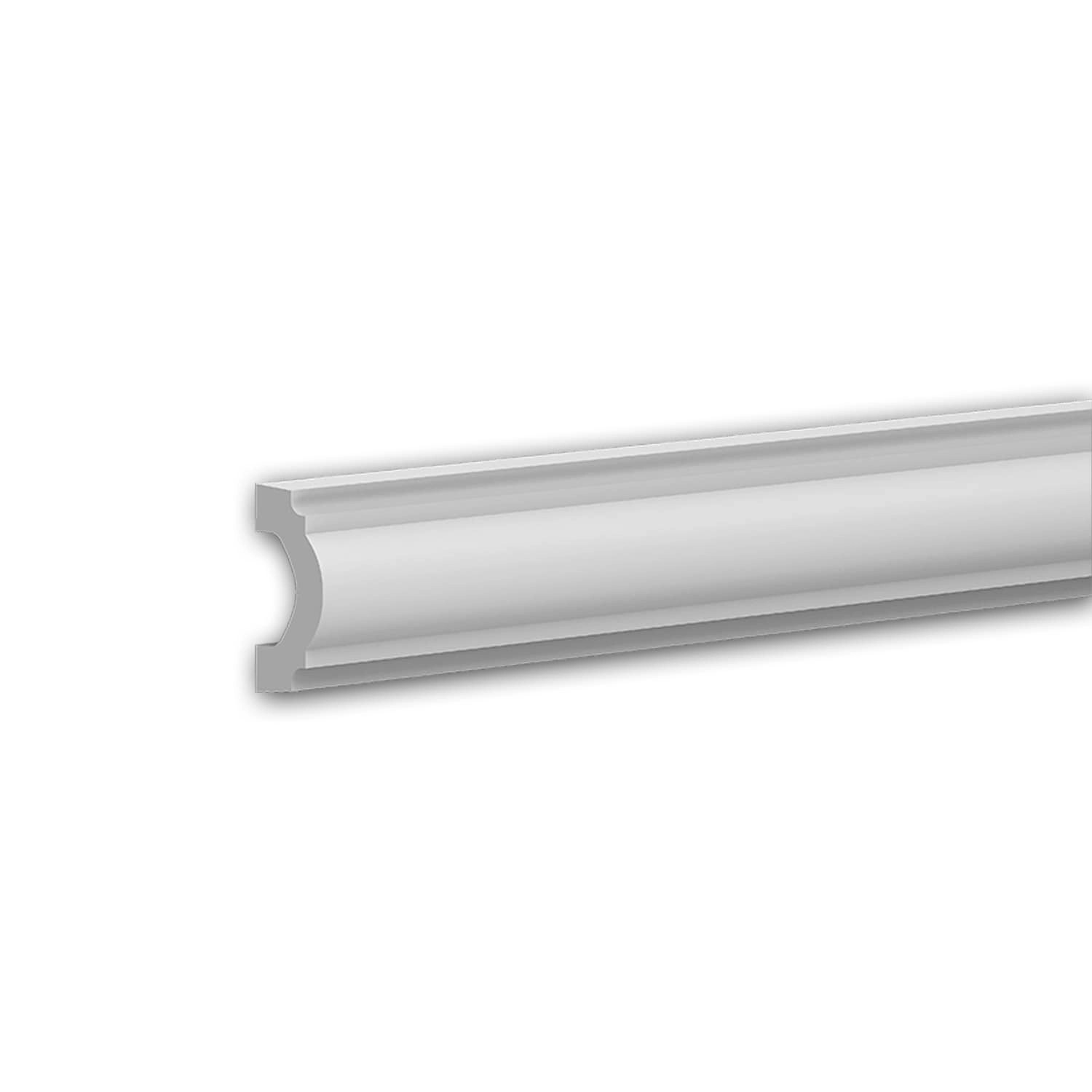 PROFHOME 651389 Wandleiste Friesleiste Zierleiste Wandleiste 2 m 200 cm x 1,6 cm x 3,4 cm Weiß