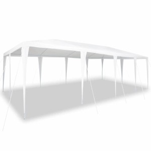 vidaXL Party-Zelt Weiß 800 x 400 x 266 cm Polyethylen und Stahl 42003437