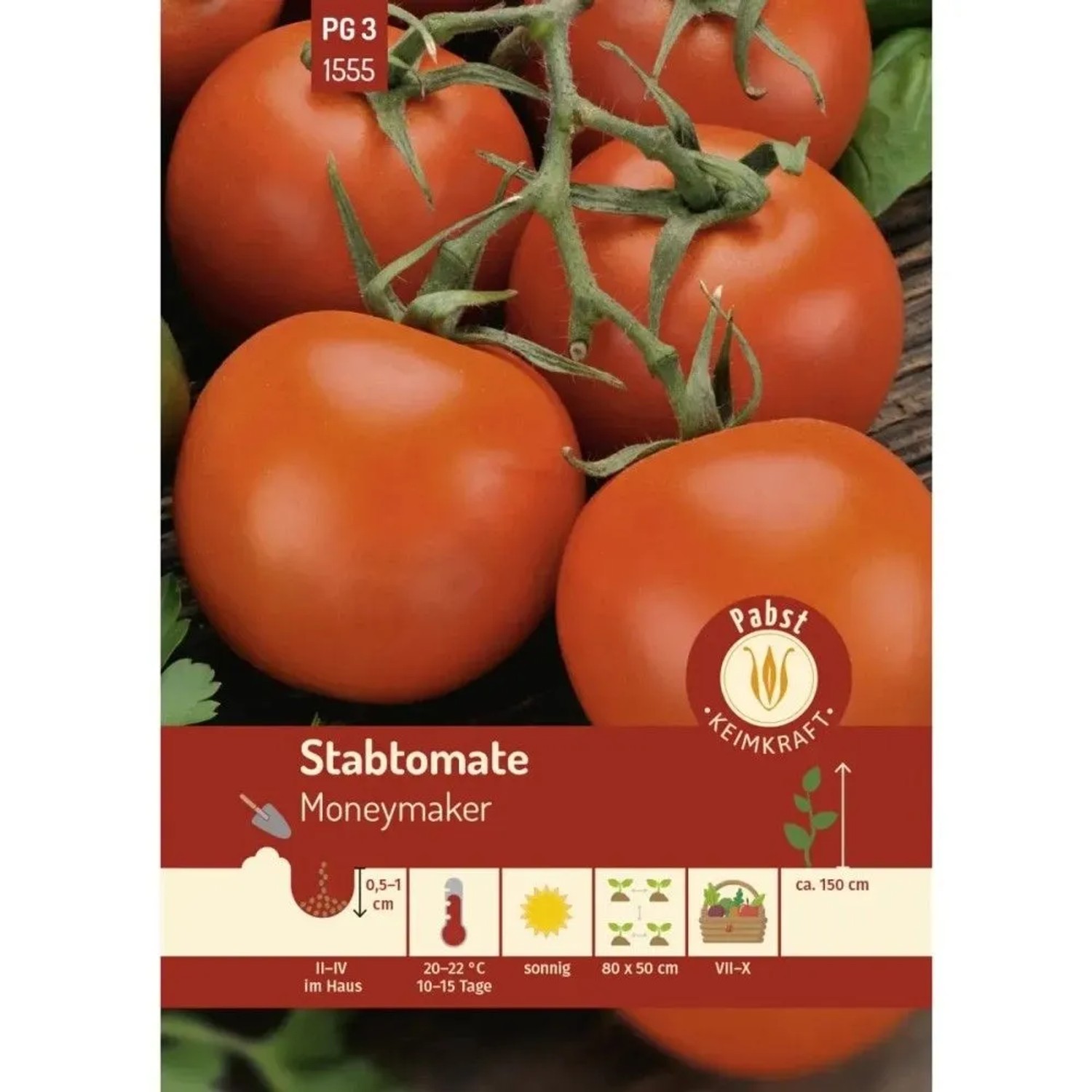 Pabst Keimkraft Stabtomate Früh & Platzfest Moneymaker Saatgut