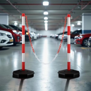 Wiltec Parkplatz Absperrung 80X28X28Cm Sperrpfosten Kette Poller Absperrpfosten