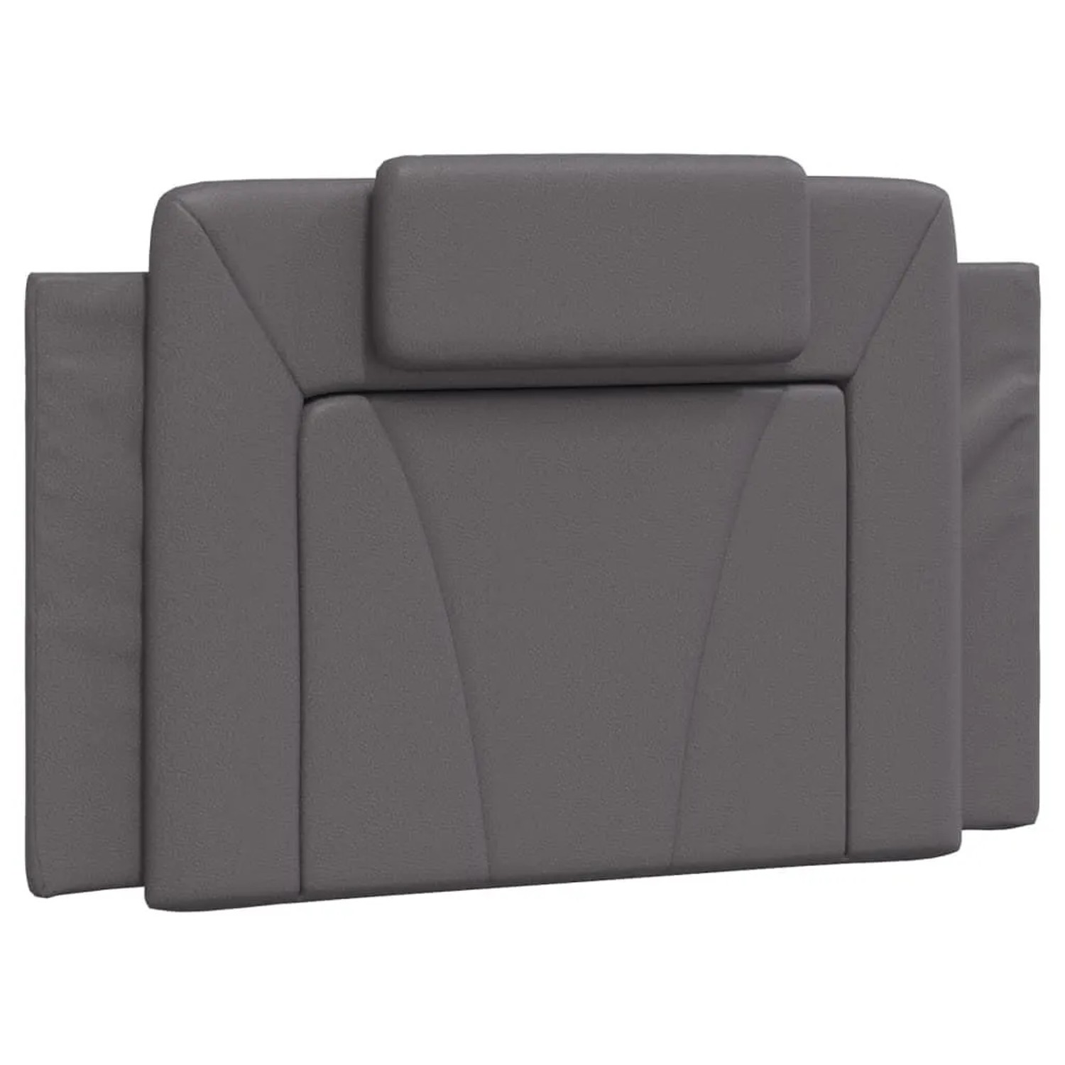 vidaXL Kopfteil-Kissen Viana Grau 80 cm Kunstleder 374763