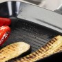 Fackelmann Grillpfanne Statement 28 cm mit Gemüse. Keramikbeschichtete Alugrillpfanne.