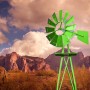 Wiltec Windrad Mit 245Cm Höhe Windmühle In Grün Windspiel Gartendeko Rankhilfe_2