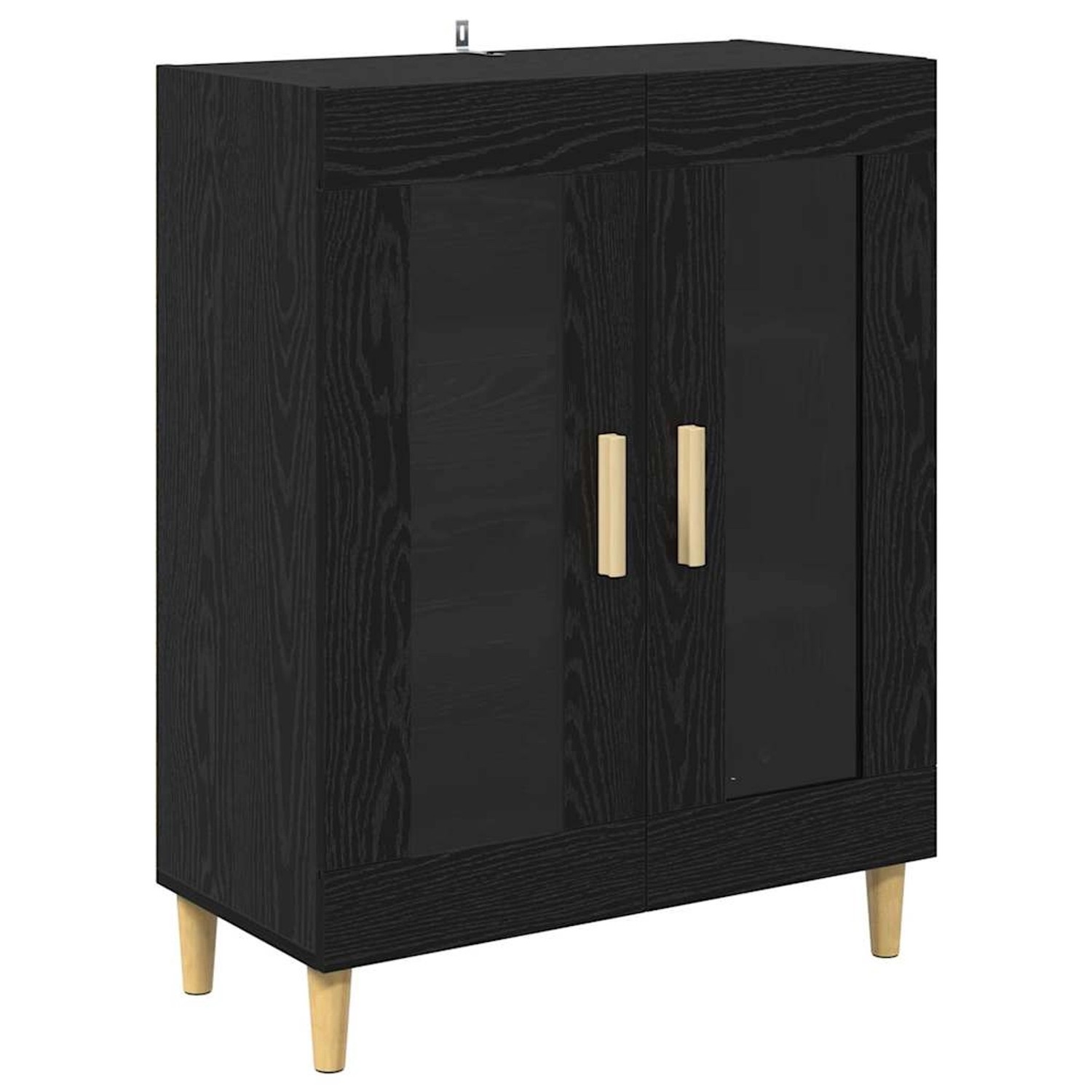 vidaXL Sideboard Schwarz Eichen-Optik 69,5 x 34 x 90 cm Holzwerkstoff 88082 günstig online kaufen