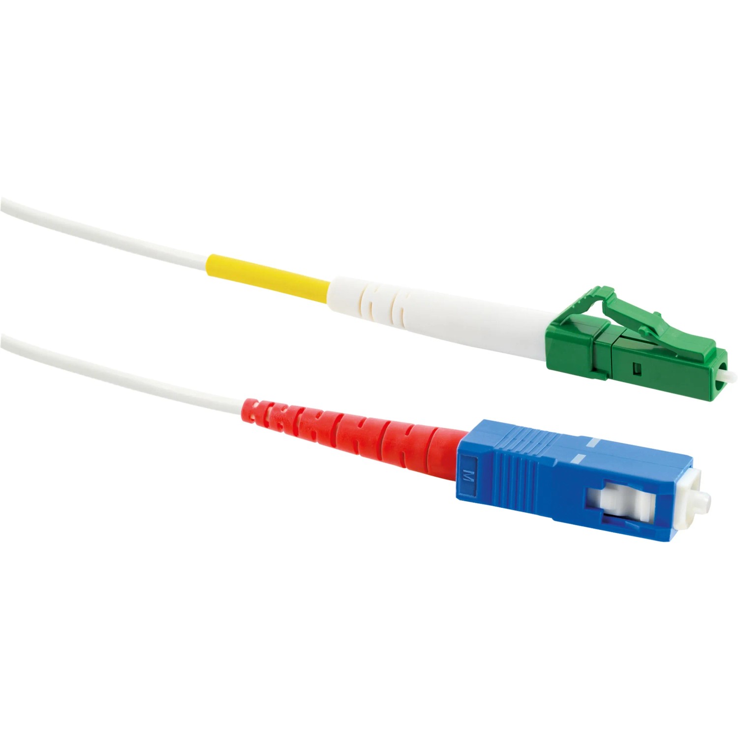 Schwaiger Glasfaserkabel LC/APC-SC/UPC, 5 m, für schnelle Netzwerkverbindungen.