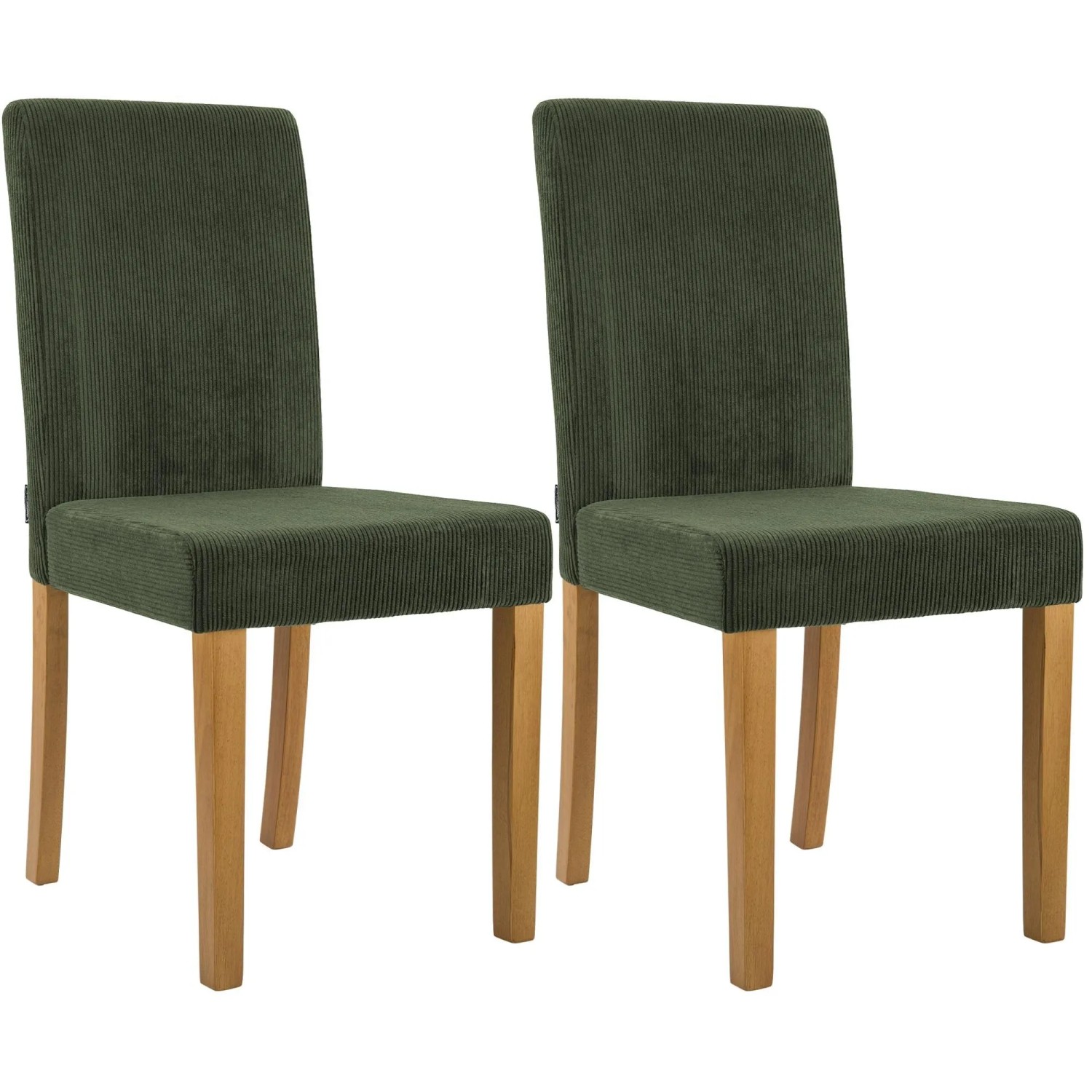 DELUKE 2er Set Esszimmerstuhl DALAN Cord Grünfarbig 41x47x91cm Antik-Hell Essstühle Esszimmerstühle Küchenstühle Wohnzimmerstühle