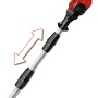 Einhell GE-HC 18 Li T Solo: Teleskopstiel mit Pfeil zur Längenverstellung des Hochentasters.
