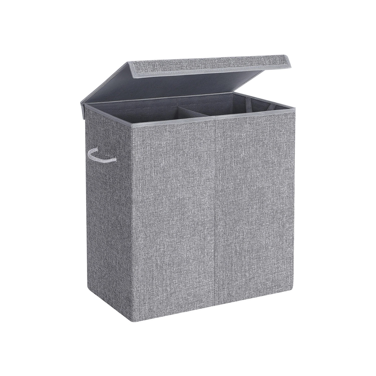 Songmics Wäschekorb 60 cm x 36 cm x 66 cm Grau günstig online kaufen