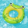 Bestway Schwimmring als Frosch im Wasser, grün und gelb, für Kinder von 3-6 Jahren.