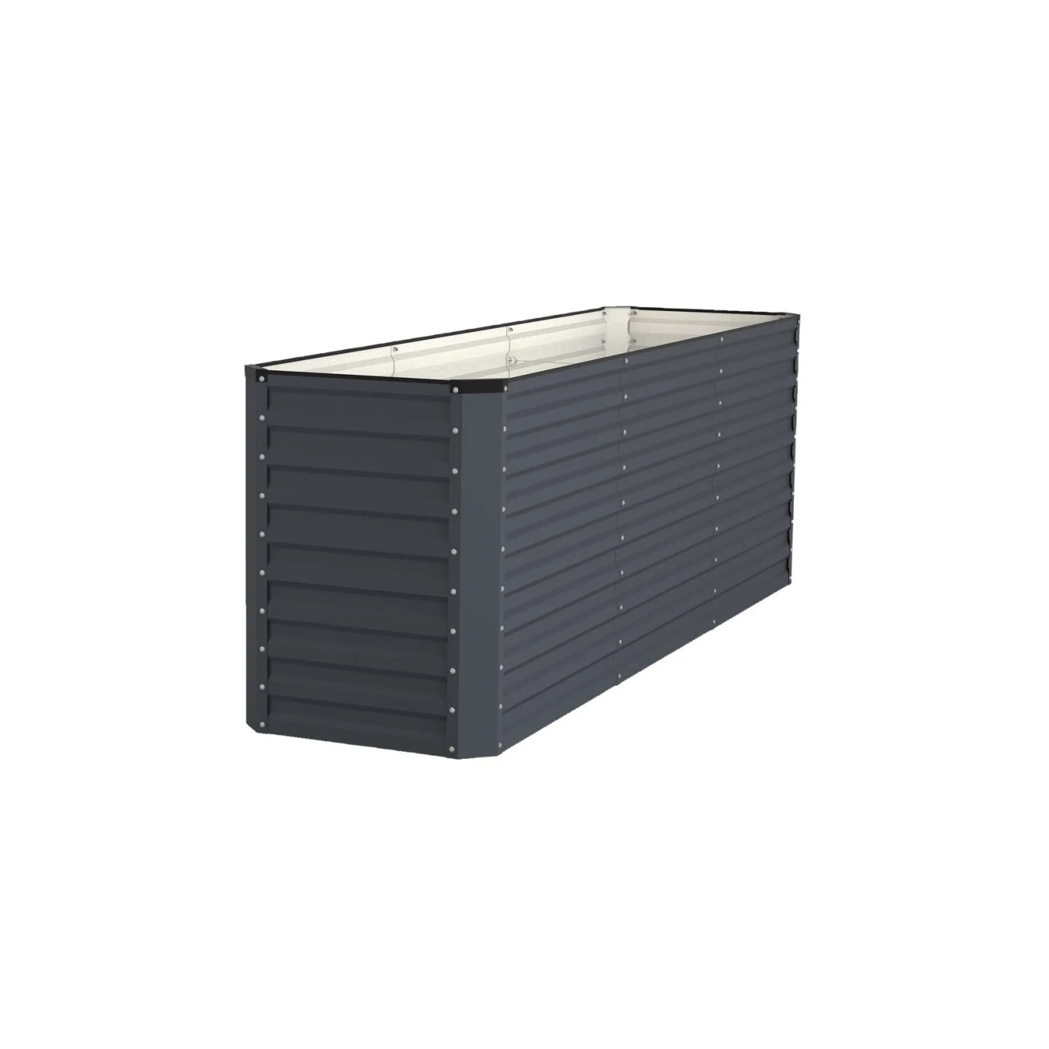 VidaAtHome.de RIVARO Select Hochbeet 70 x 260 x 90 cm Graphitgrau mit Silber