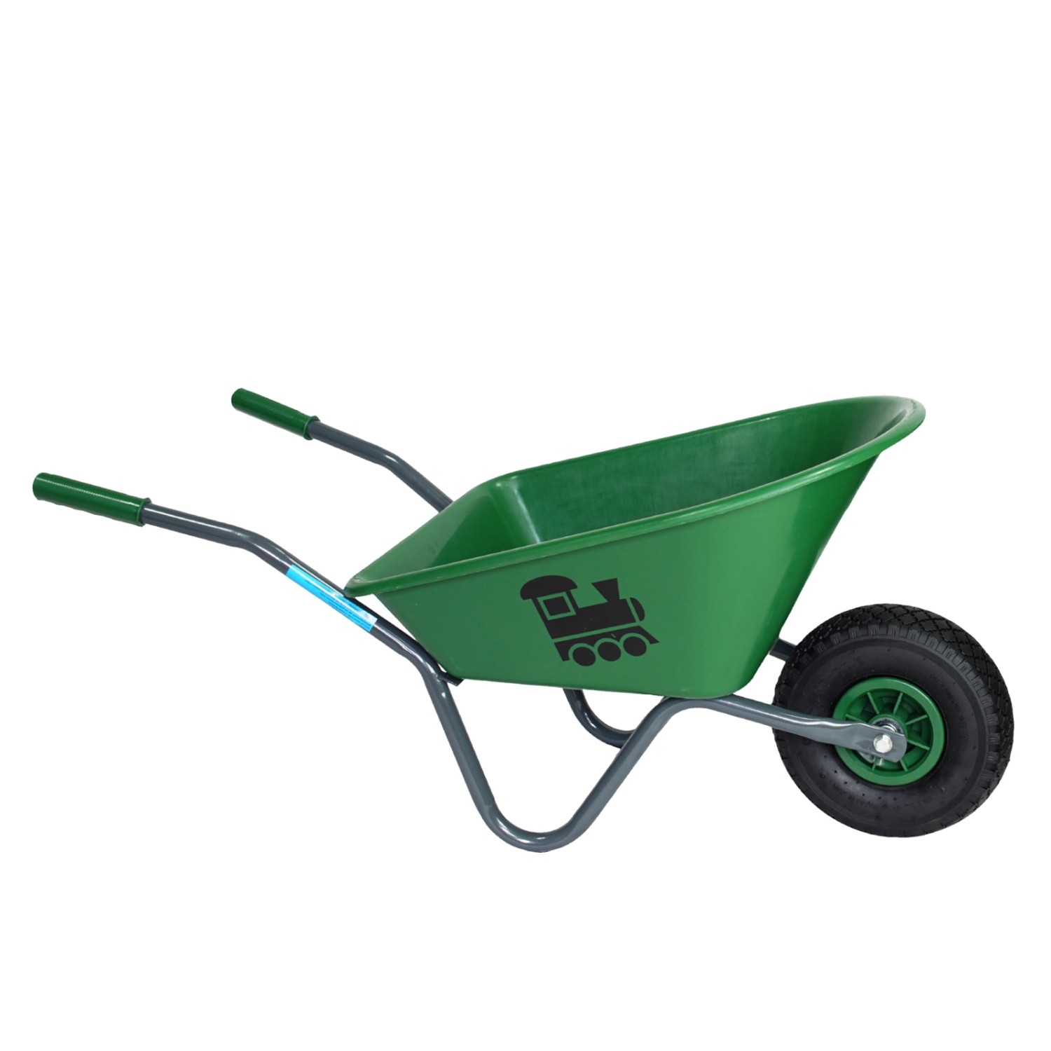 TRUTZHOLM Kinderschubkarre Traglast 40kg 20L Kunststoffwanne Lokomotive Grün
