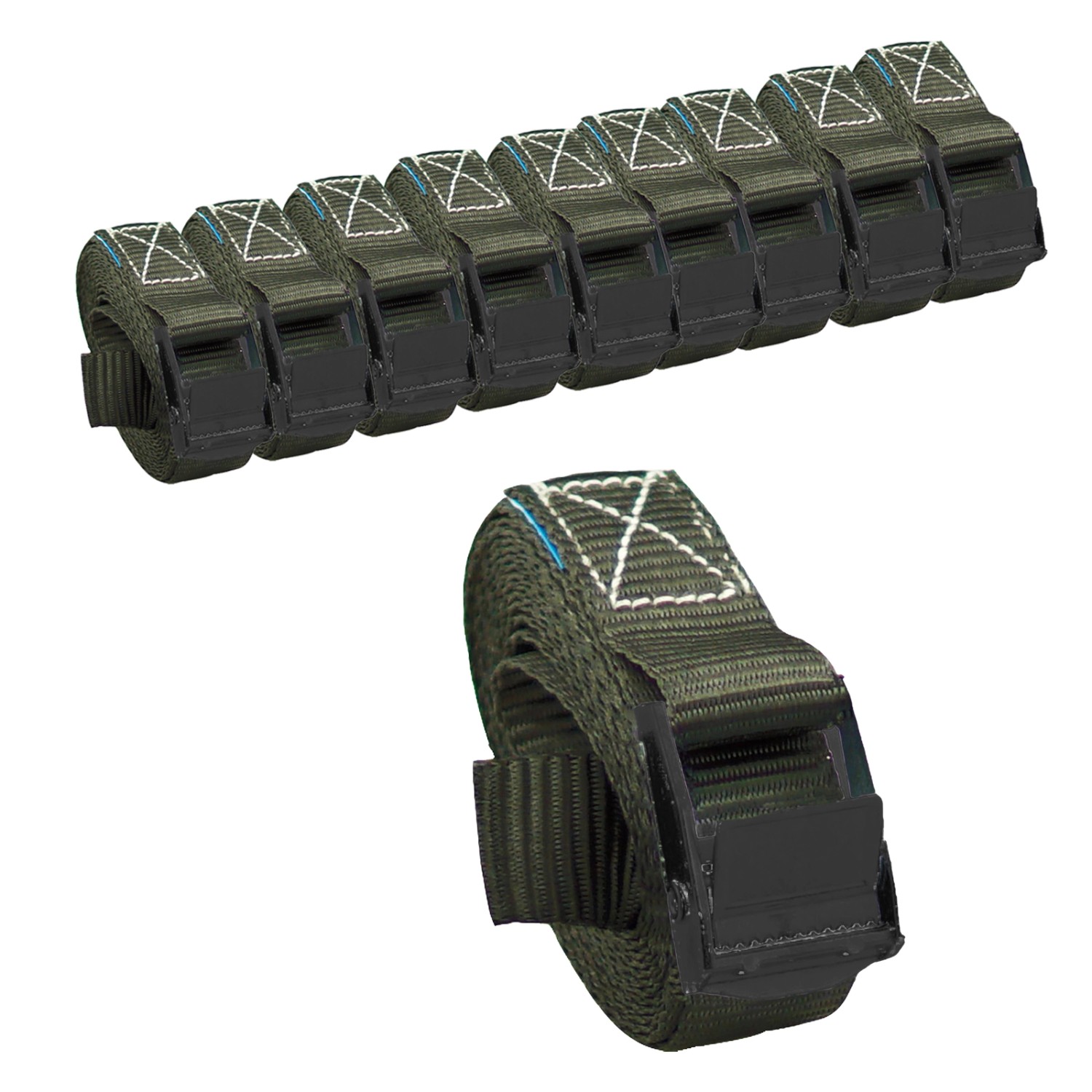 Thumbnail - TRUTZHOLM 10x Profi Spanngurt Klemmschloss Auto 1 Teilig 2,5m 250 kg Anthrazit