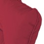 Rotes Beautissu Xluna Loungekissen Rücken, 70x40x12cm, mit Paspelierung und leichter Karo-Struktur.