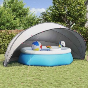 vidaXL Pool-Dome Grau und Orange 546 x 516 x 250 cm 42001128