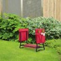 Relaxdays Kniebank Stahl Schwarz Rot Klappbar 50 cm x 65 cm x 32 cm 3 kg_2