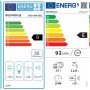Energieeffizienzlabel für Respekta Küchengeräte: Backofen A, Dunstabzugshaube B, Geschirrspüler & Kühl-Gefrierkombi E.