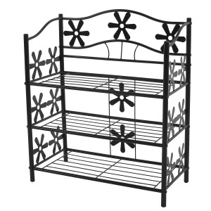 BERLINLODGE Regal Metall Bücherregal Schuhregal Standregal HxBxT 70x60x30cm 3 Böden Höhe 70cm