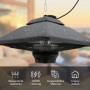 Outsunny Terrassenstrahler mit LED Beleuchtung, 2000W, zur Deckenmontage. Ideal für Terrasse und Balkon.