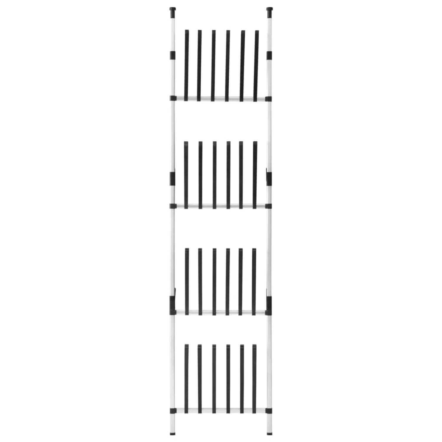 vidaXL Teleskop-Stiefelregal mit Stangen Aluminium 321110_5