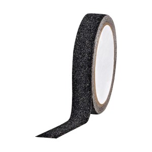 Schwarzes Anti-Rutschband, 300 cm x 1,9 cm, für mehr Sicherheit auf glatten Flächen.