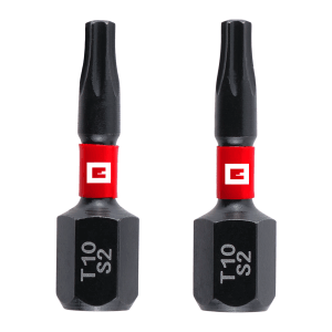 Einhell Impact Bit-Set, 2-teilig, T10, 25 mm, für Schraubendreher und Akkuschrauber.