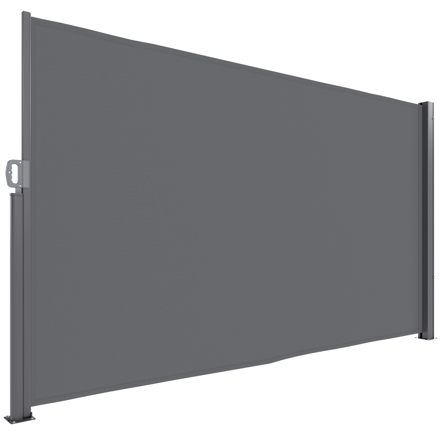 Outsunny Seitenmarkise Aluminium Polyester Dunkelgrau 300L x 180H cm günstig online kaufen