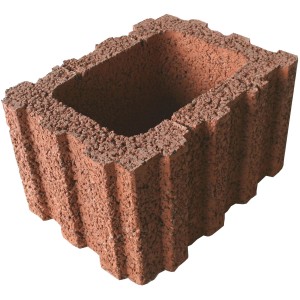 Brauner Pflanzstein (40x30x25 cm) für Mauern und Hangbefestigung.