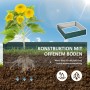 Outsunny Garten-Bett aus Stahl, 120x120x30cm, ideal für Gemüse und Blumen im Garten.