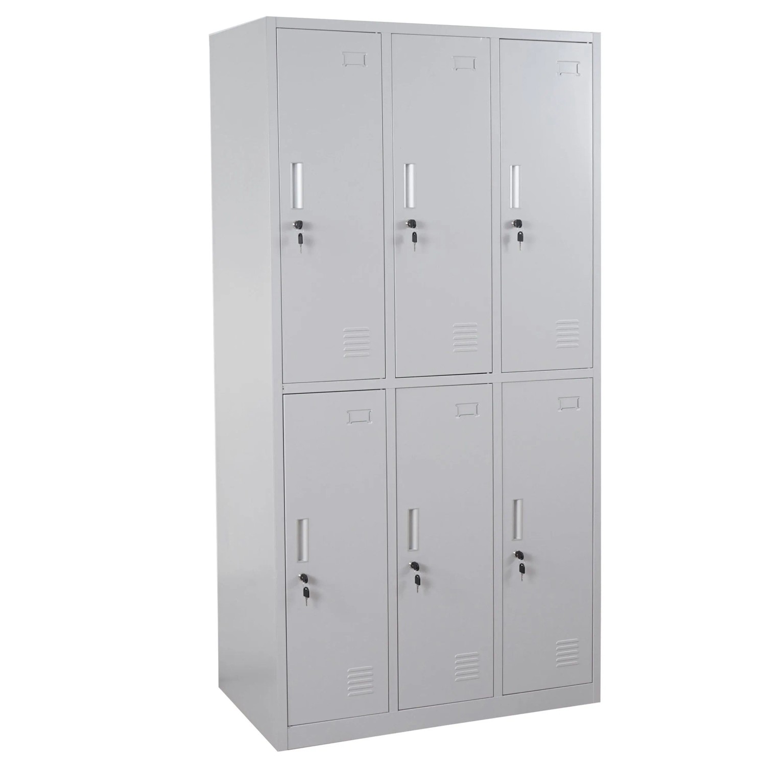 MCW Schließfach Preston T829 Grau 6 Fächer