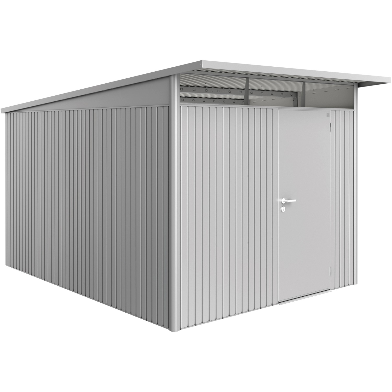 Biohort Metall-Gerätehaus AvantGarde Gr. A8 silber-metallic Standardtür günstig online kaufen