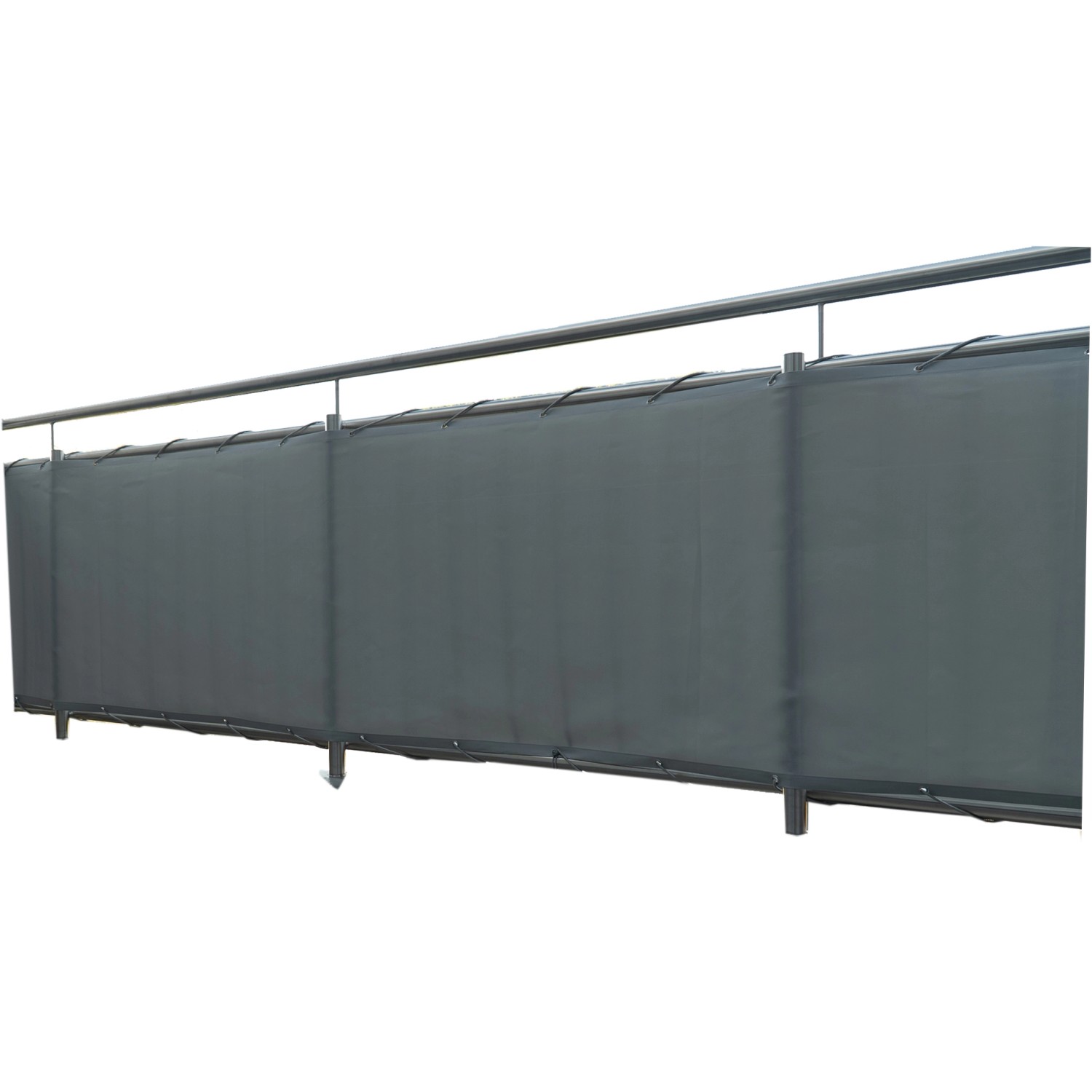 Peddy Shield Balkonverkleidung mit Kabelbinder 75 cm x 500 cm Anthrazit günstig online kaufen