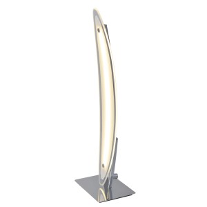 Moderne Näe LED-Tischleuchte Surf, 43 cm, aus Edelstahl für Nachttisch und Schreibtisch.