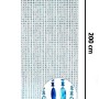 Blauer Kobolo Türvorhang OCEAN, 90x200cm, mit 72 Kunststoff-Strängen als Dekoartikel & Insektenschutz.