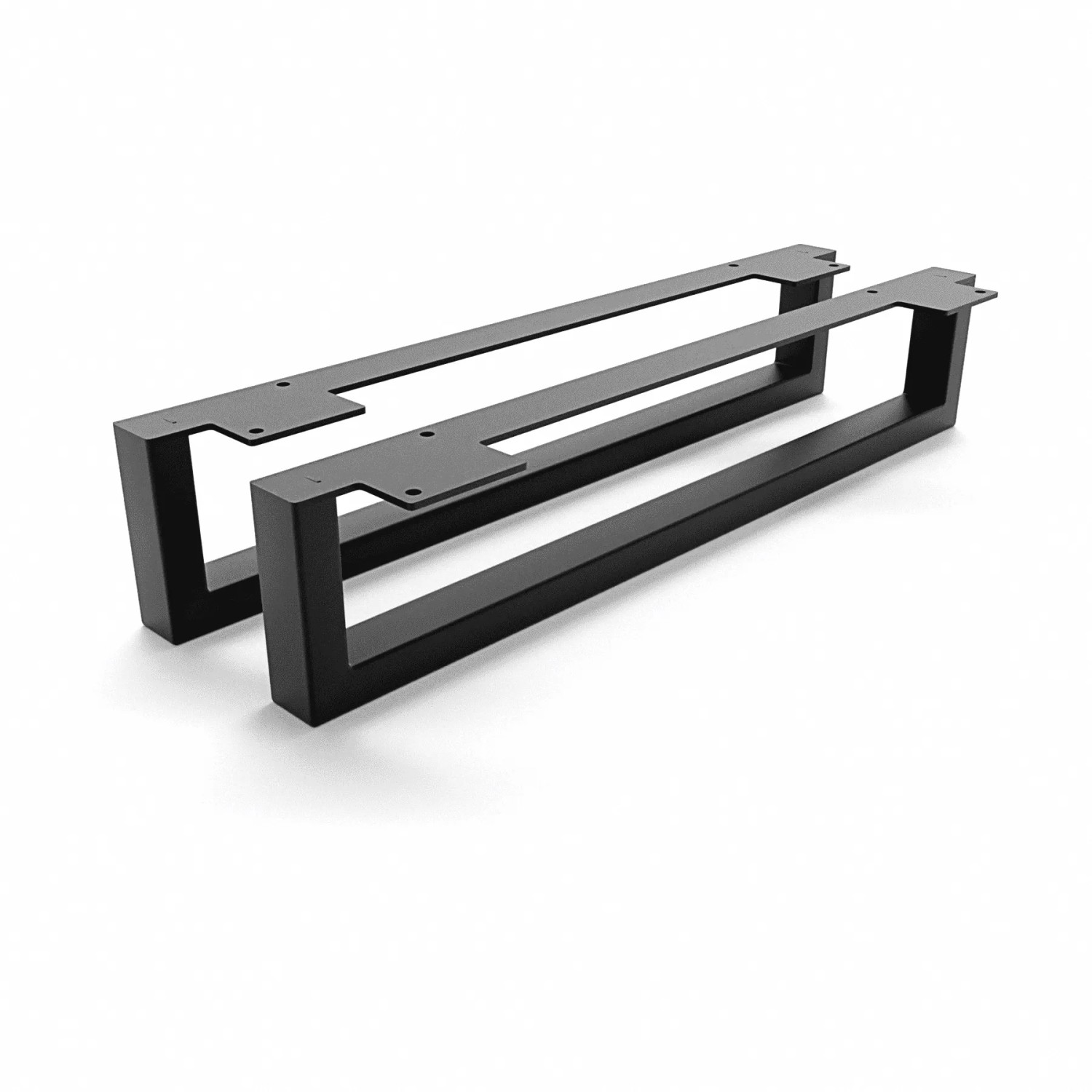 HEVVA Möbelfüße GRAZ 10 cm Hoch 50 cm Tief 2er Set Schwarz