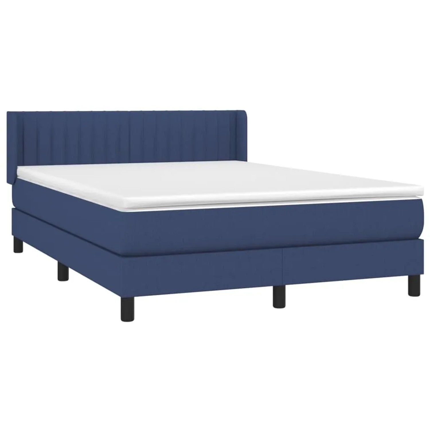 vidaXL Boxspringbett mit Matratze Blau 140x200 cm Stoff 3129879 günstig online kaufen