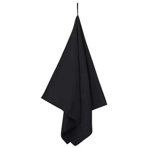 Schwarze vidaXL Sporthandtücher (2 Stk., 140x70 cm) zum Aufhängen.