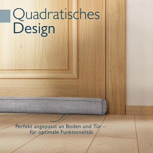 Beautissu Levante OM Zugluftstopper 6,5x110cm Grau 2tlg