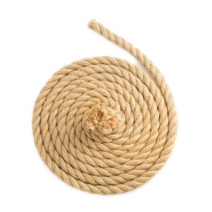 Aufgerolltes, robustes Karat Juteseil, Ø 26mm, 10m Länge. Vielseitig einsetzbar.
