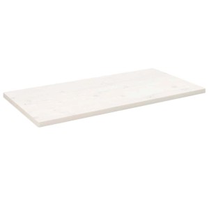 vidaXL Tischplatte Weiß 110x55x2,5 cm Massivholz Kiefer Rechteckig 824411