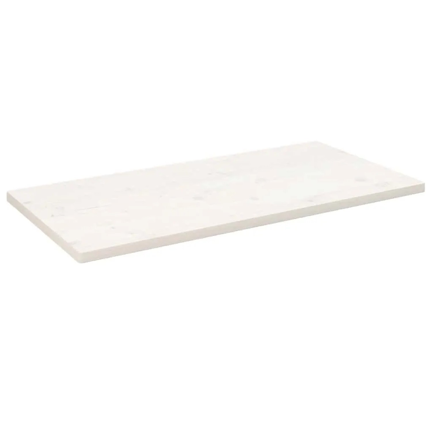 vidaXL Tischplatte Weiß 110x55x2,5 cm Massivholz Kiefer Rechteckig 824411