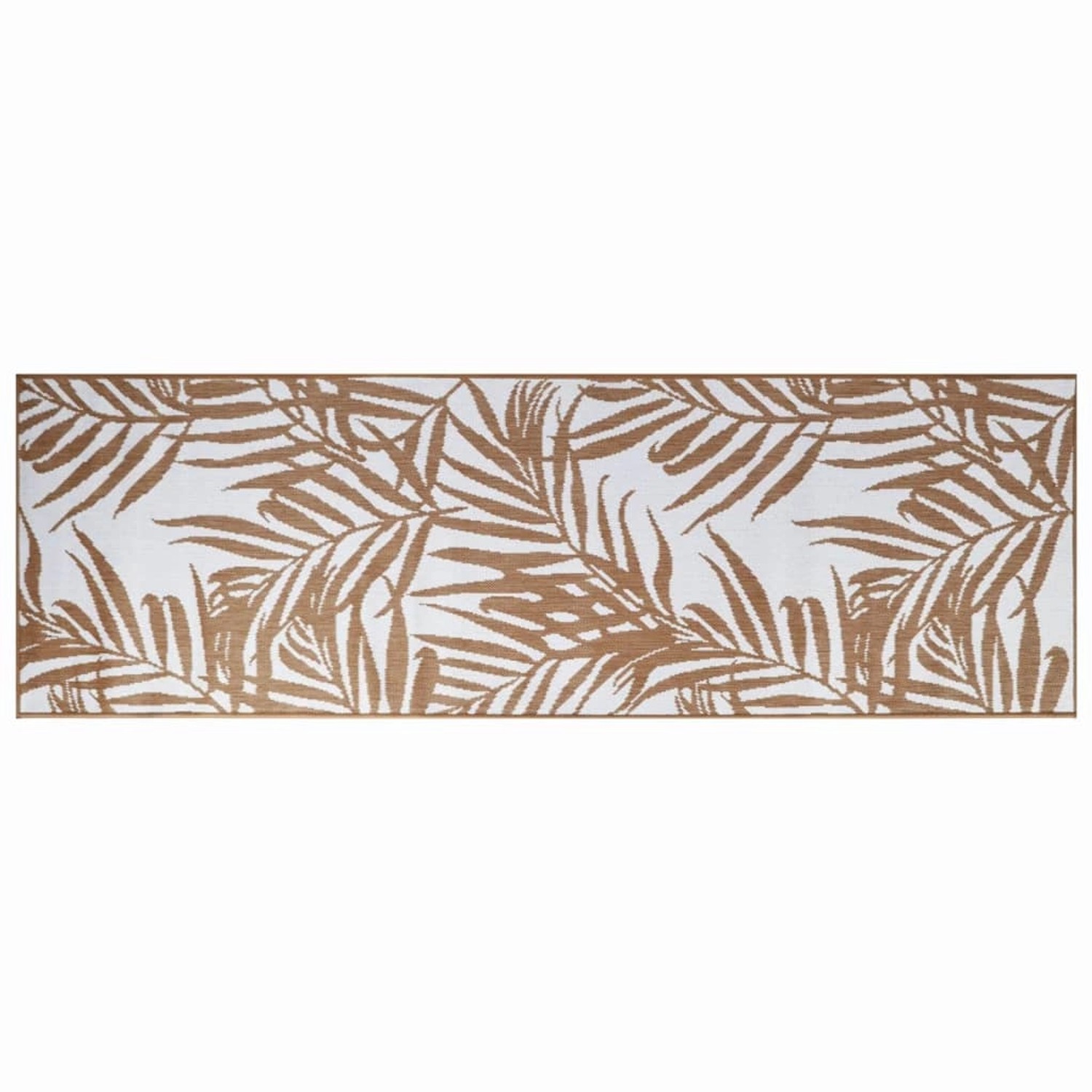 vidaXL Outdoorteppich Braun Und Weiß 80x250 Cm Beidseitig Nutzbar 1843206 günstig online kaufen