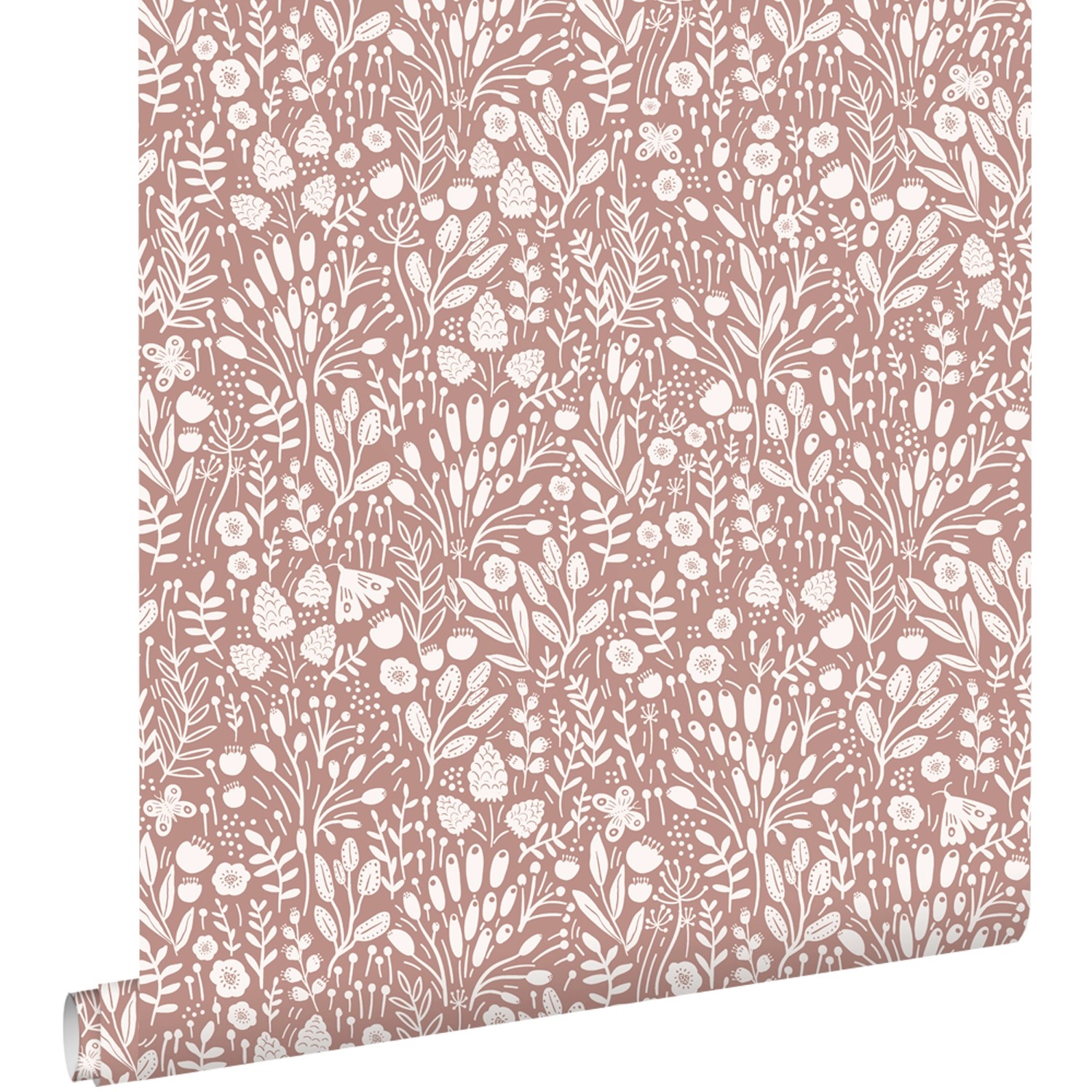 ESTAhome Tapete Blumen Altrosa 50 x 900 cm günstig online kaufen