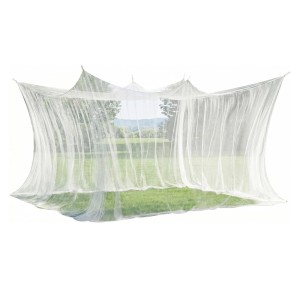 Großes weißes Moskitonetz (500x300x250 cm) für Pavillon, Garten oder Camping. Transparentes Fliegennetz als Insektenschutz.