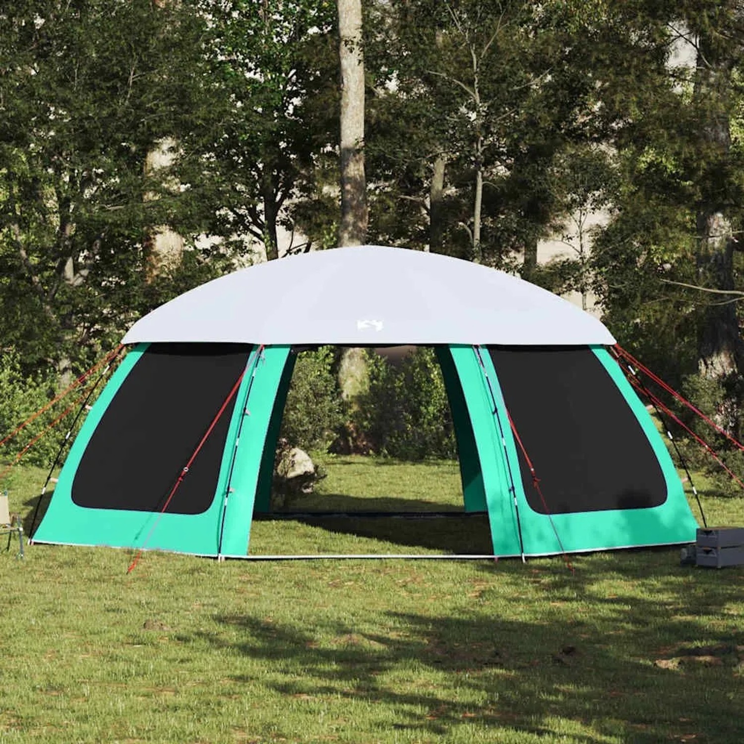 vidaXL Poolzelt mit Abnehmbarem Überzelt Netzwänden Meergrün 690x690cm 4100641_4