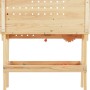 OBI Kinderwerkbank aus Holz, natur/orange, mit Lochwand, Säge und Ablage. Robustes Spielzeug für Kinder.