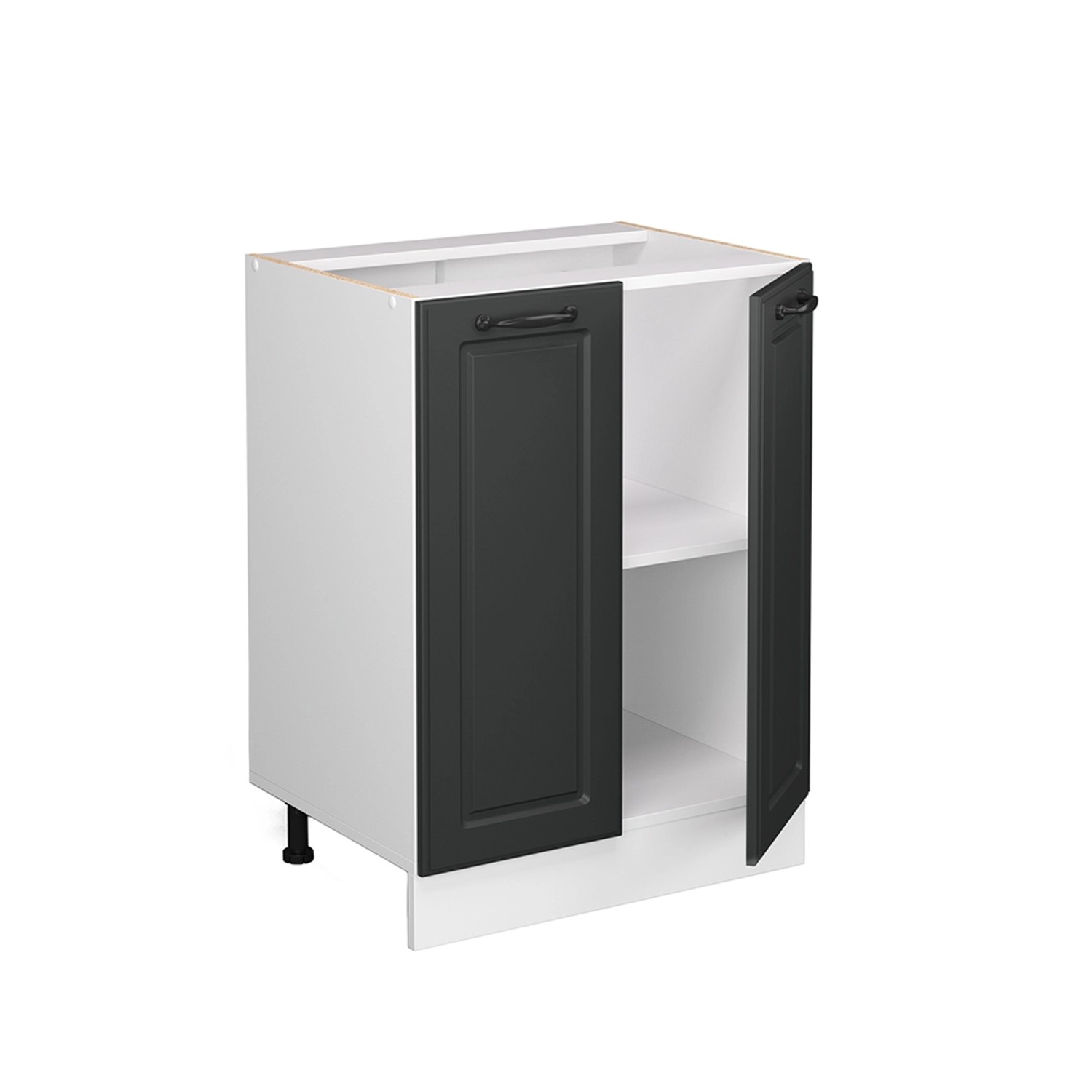 Vicco Küchenunterschrank R-Line Anthrazit Landhaus/Weiß 60 cm AP Eiche