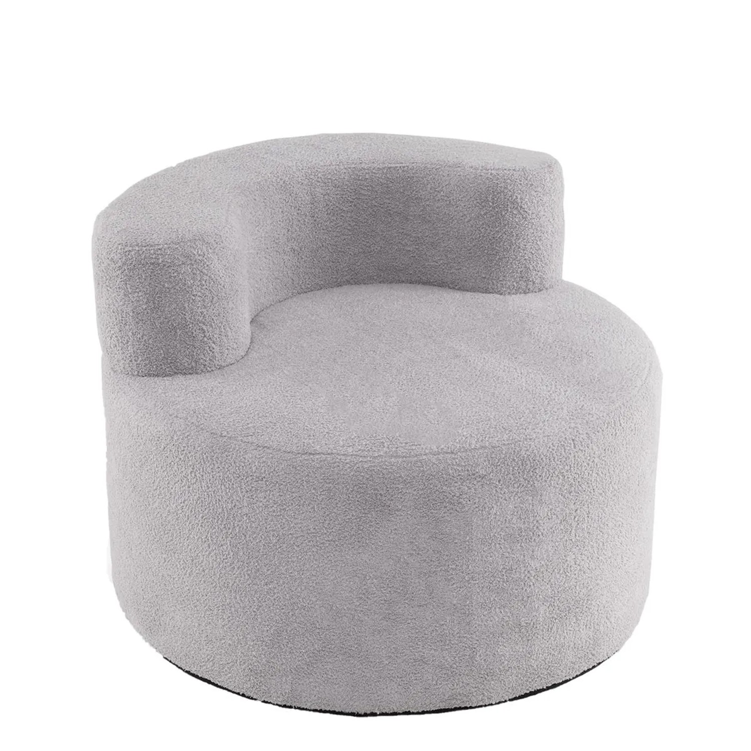 Costway Rundes Sofa Loungesessel mit Abnehmbarem Bezug Grau